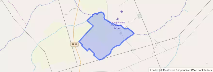 Mapa de ubicacion de Municipio de La Vanguardia.