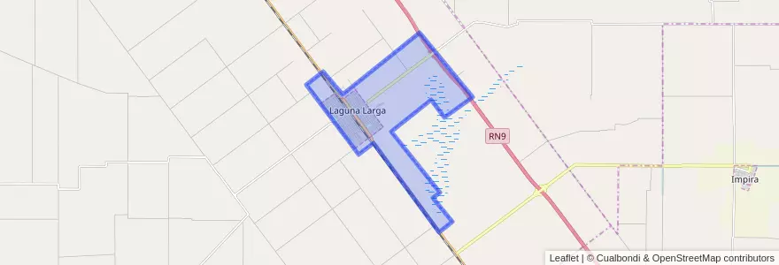 Mapa de ubicacion de Municipio de Laguna Larga.
