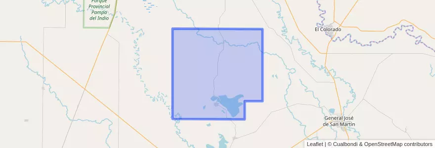 Mapa de ubicacion de Municipio de Laguna Limpia.