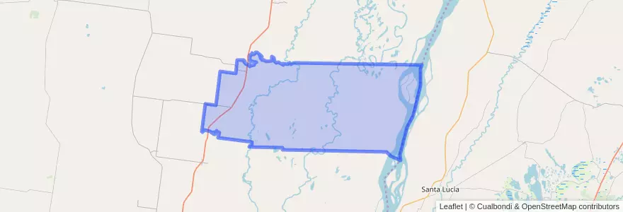 Mapa de ubicacion de Municipio de Las Garzas.