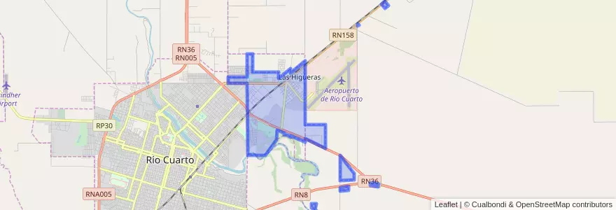 Mapa de ubicacion de Municipio de Las Higueras.