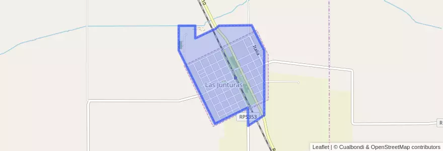 Mapa de ubicacion de Municipio de Las Junturas.