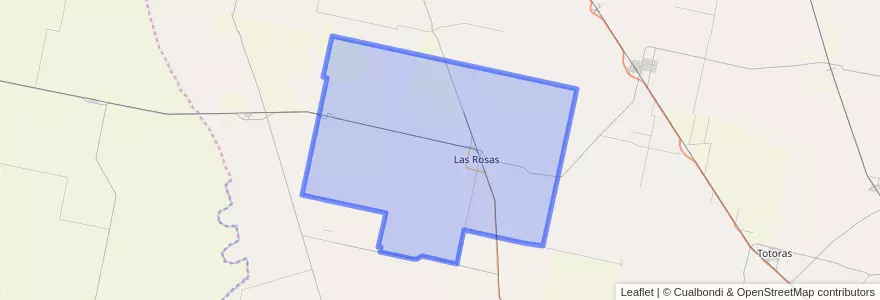 Mapa de ubicacion de Municipio de Las Rosas.