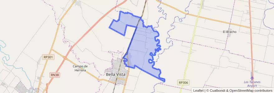 Mapa de ubicacion de Municipio de Las Talas.