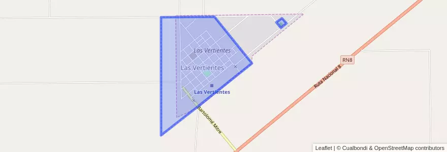 Mapa de ubicacion de Municipio de Las Vertientes.