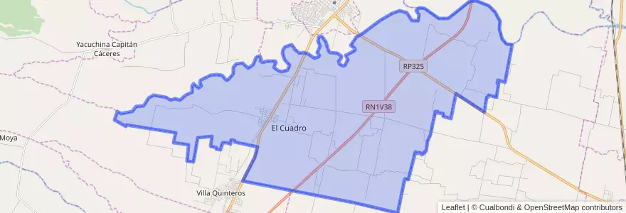 Mapa de ubicacion de Municipio de León Rouges y Santa Rosa - Los Rojo.