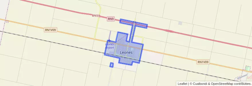 Mapa de ubicacion de Municipio de Leones.