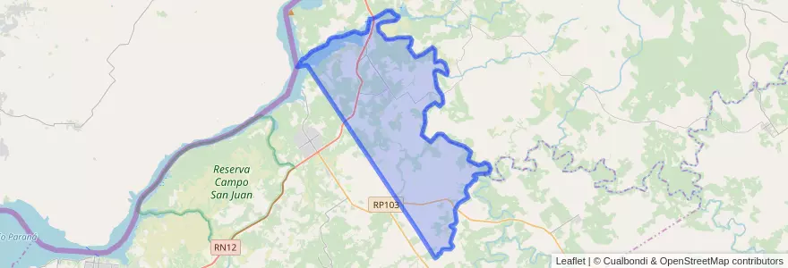 Mapa de ubicacion de Municipio de Loreto.