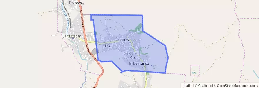 Mapa de ubicacion de Municipio de Los Cocos.