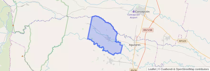 Mapa de ubicacion de Municipio de Los Sarmientos y La Tipa.