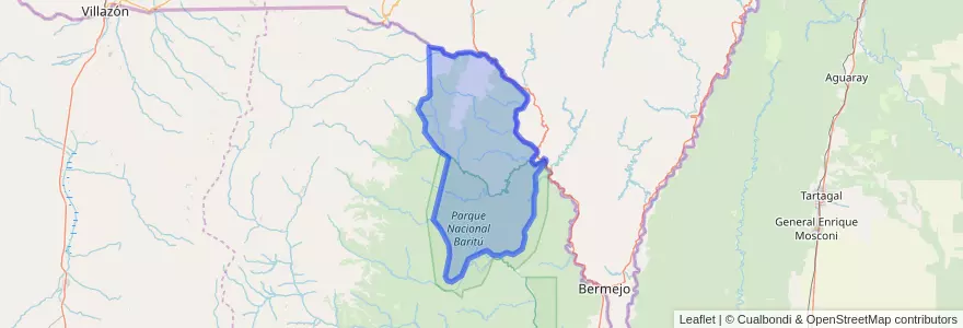 Mapa de ubicacion de Municipio de Los Toldos.