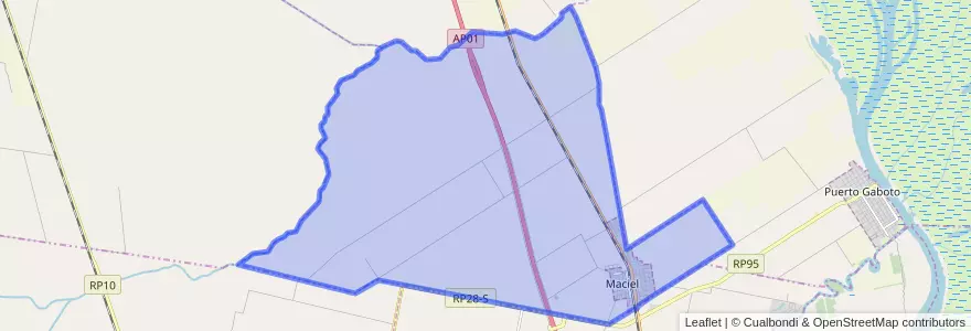 Mapa de ubicacion de Municipio de Maciel.