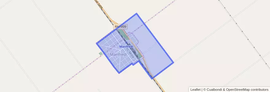 Mapa de ubicacion de Municipio de Manfredi.
