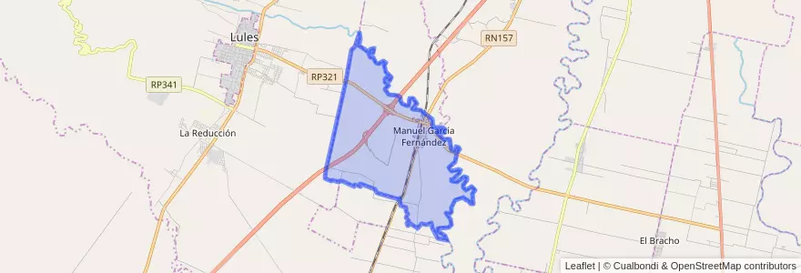 Mapa de ubicacion de Municipio de Manuel García Fernández.