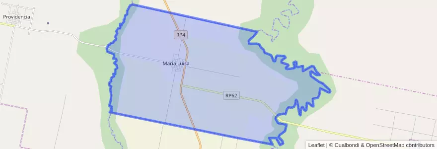 Mapa de ubicacion de Municipio de María Luisa.