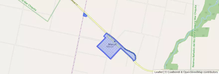 Mapa de ubicacion de Municipio de Marull.