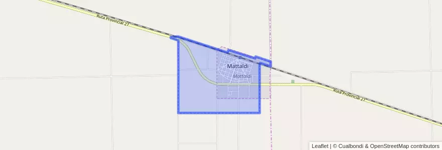 Mapa de ubicacion de Municipio de Mattaldi.