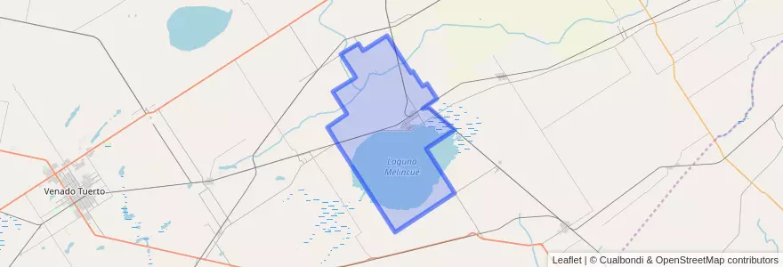 Mapa de ubicacion de Municipio de Melincué.