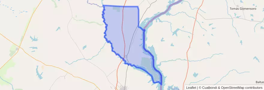 Mapa de ubicacion de Municipio de Mocoretá.