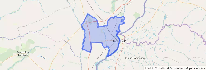 Mapa de ubicacion de Municipio de Monte Caseros.