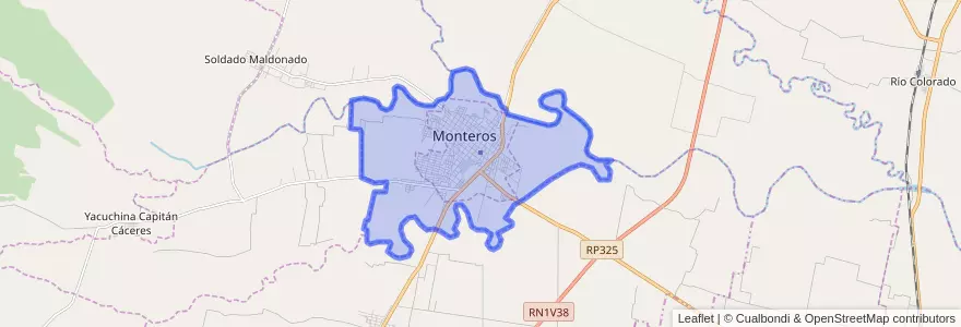 Mapa de ubicacion de Municipio de Monteros.