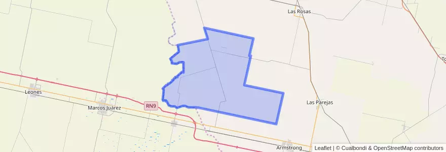 Mapa de ubicacion de Municipio de Montes de Oca.