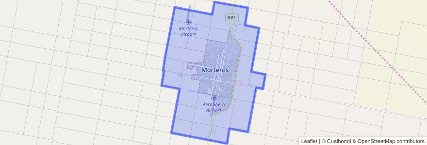Mapa de ubicacion de Municipio de Morteros.