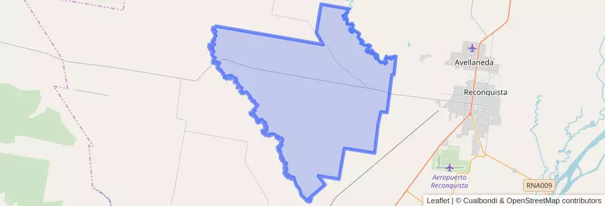 Mapa de ubicacion de Municipio de Nicanor Molinas.