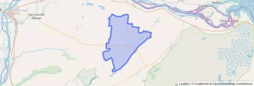 Mapa de ubicacion de Municipio de Nuestra Señora del Rosario de Caá Catí.
