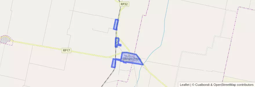 Mapa de ubicacion de Municipio de Obispo Trejo.