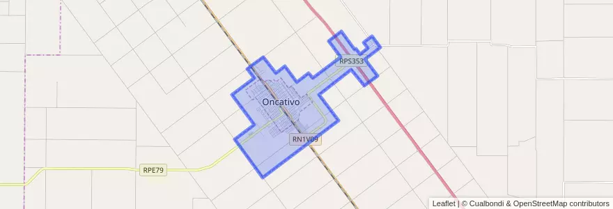 Mapa de ubicacion de Municipio de Oncativo.