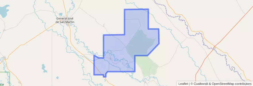 Mapa de ubicacion de Municipio de Pampa Almirón.
