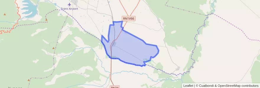Mapa de ubicacion de Municipio de Pampa Blanca.