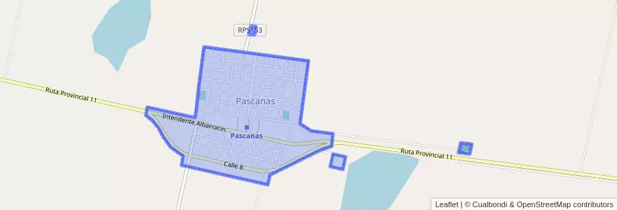 Mapa de ubicacion de Municipio de Pascanas.