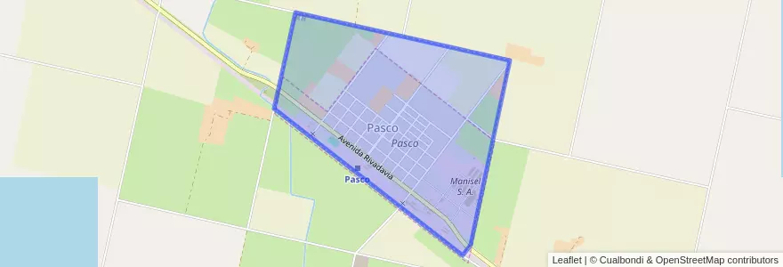 Mapa de ubicacion de Municipio de Pasco.