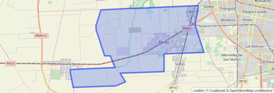 Mapa de ubicacion de Municipio de Pérez.