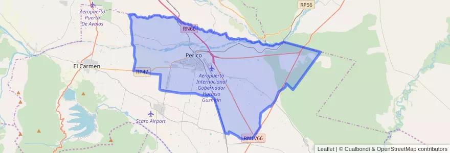 Mapa de ubicacion de Municipio de Perico.
