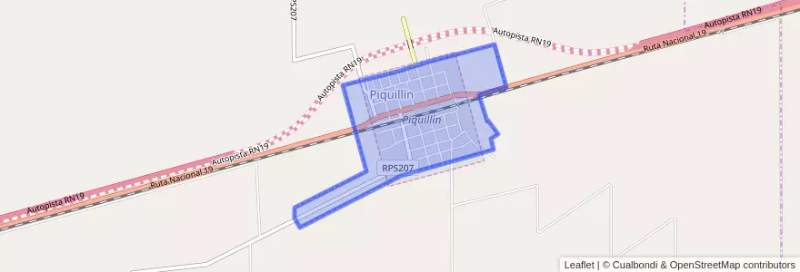 Mapa de ubicacion de Municipio de Piquillín.