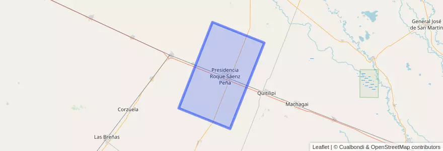 Mapa de ubicacion de Municipio de Presidencia Roque Sáenz peña.