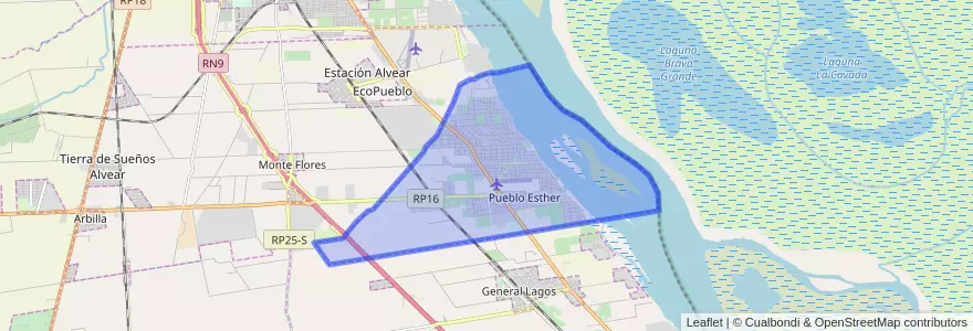 Mapa de ubicacion de Municipio de Pueblo Esther.