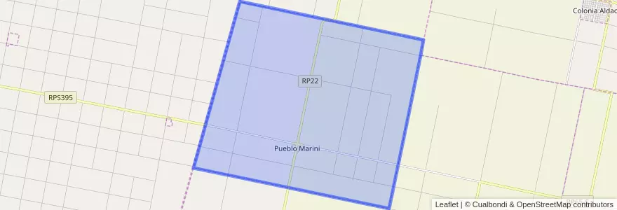 Mapa de ubicacion de Municipio de Pueblo Marini.