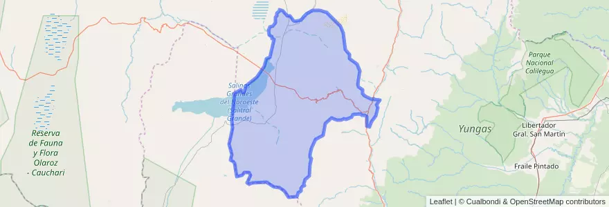 Mapa de ubicacion de Municipio de Purmamarca.