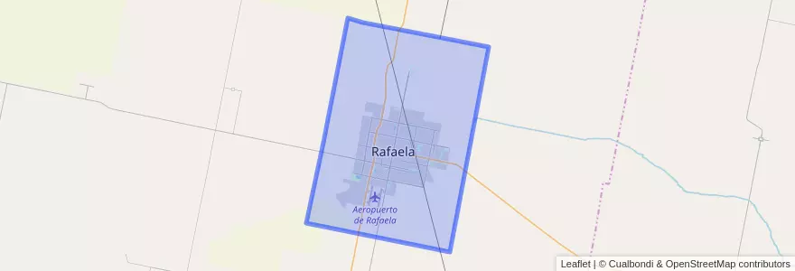 Mapa de ubicacion de Municipio de Rafaela.