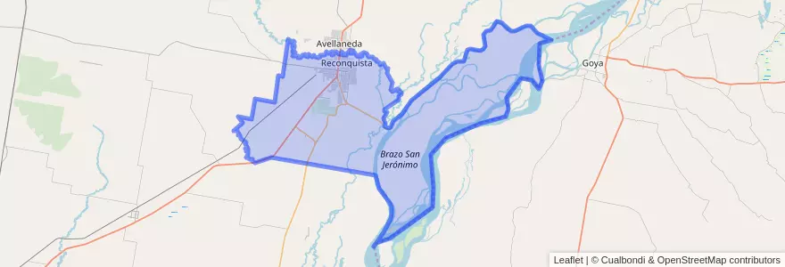 Mapa de ubicacion de Municipio de Reconquista.