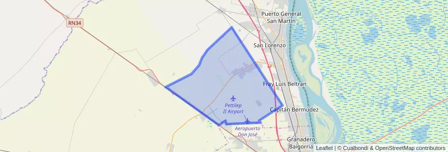 Mapa de ubicacion de Municipio de Ricardone.