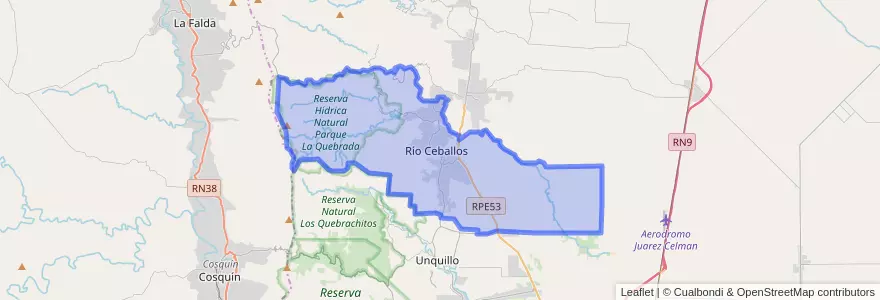 Mapa de ubicacion de Municipio de Río Ceballos.