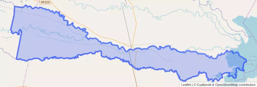 Mapa de ubicacion de Municipio de Río Chico y Nueva Trinidad.