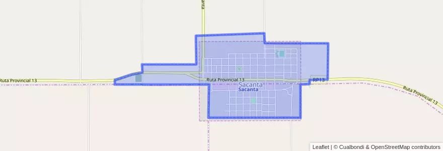 Mapa de ubicacion de Municipio de Sacanta.