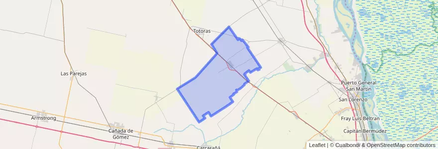 Mapa de ubicacion de Municipio de Salto Grande.