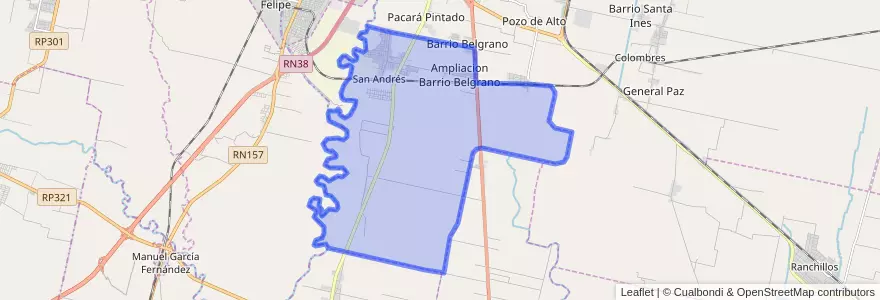 Mapa de ubicacion de Municipio de San Andrés.